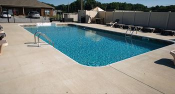 Sparkling pool with sundeck